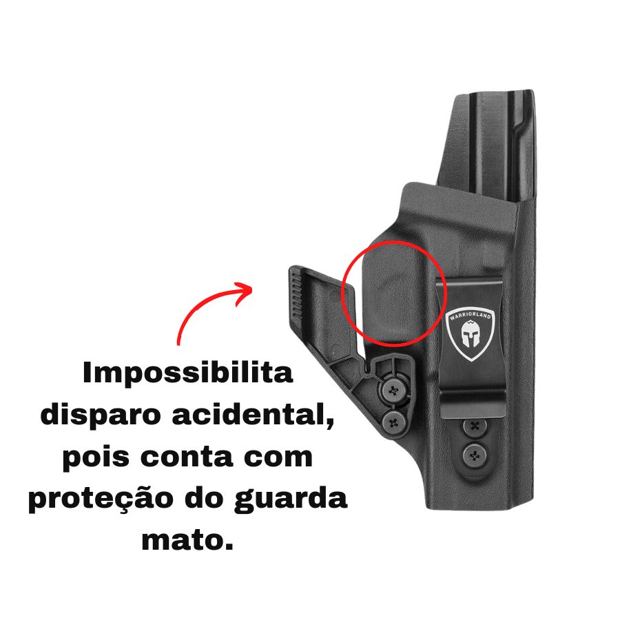 Coldre kydex velado IWB com Flap